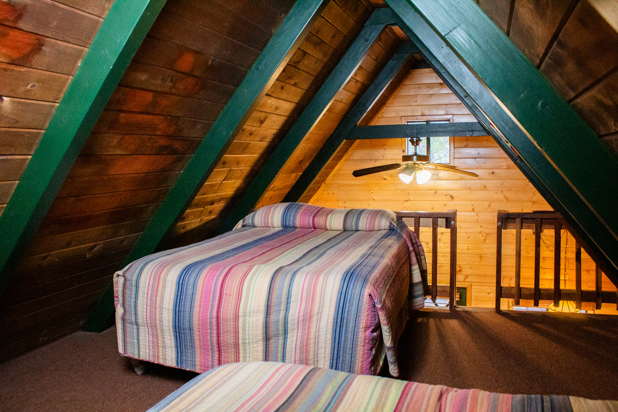 Cabin 11 Loft Facing the Ladder