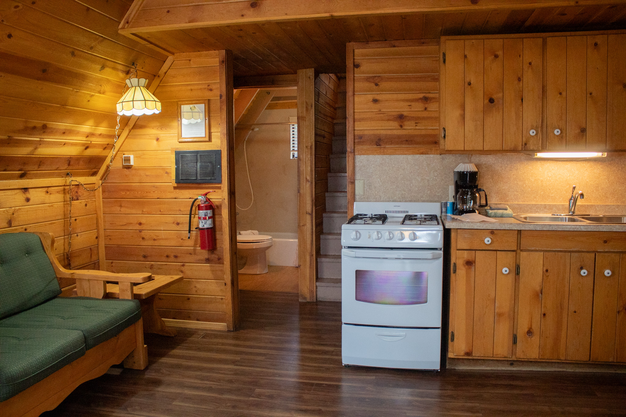 Cabin 6 View into Bathroom