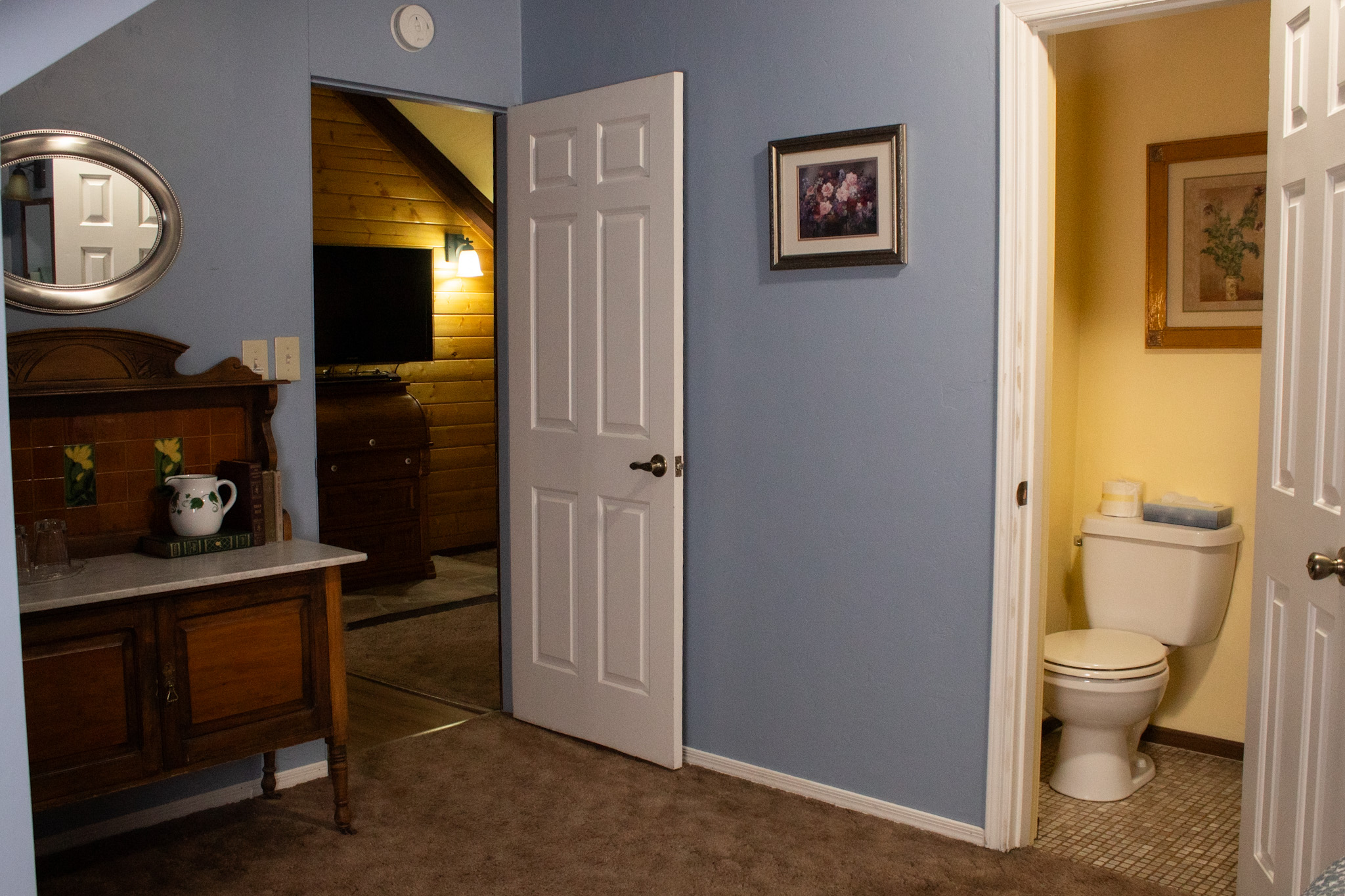 Suite 24 King Bedroom and Bathroom